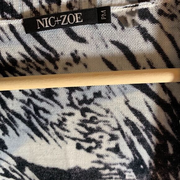 Nic + Zoe Mixed Media Cardigan Size PM - Picture 4 of 5